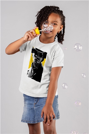 Unisex Zincirsiz - Django Unchained Baskılı Beyaz Çocuk Tshirt