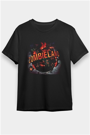Zombieland Baskılı Siyah Tshirt