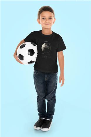 Uranüs Fiziksel Özellikleri Baskılı Unisex Siyah Çocuk Tişörtü - Tshirt