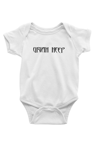 Uriah Heep Baskılı Beyaz Unisex Bebek Body - Zıbın