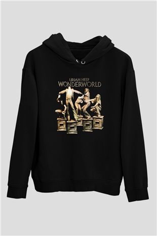 Uriah Heep Siyah Unisex Hoodie
