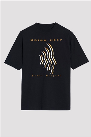 Uriah Heep Siyah Unisex Oversize Tişört T-Shirt