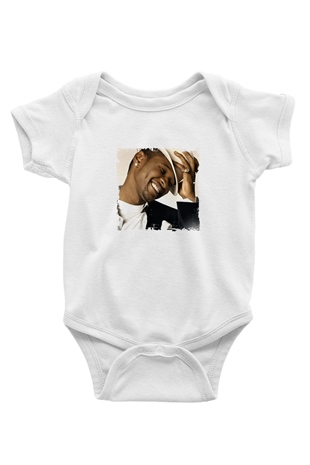 Usher  Baskılı Unisex Beyaz Bebek Body - Zıbın