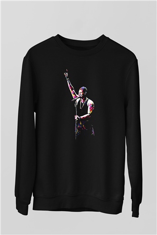 Usher Siyah Unisex Sweatshirt