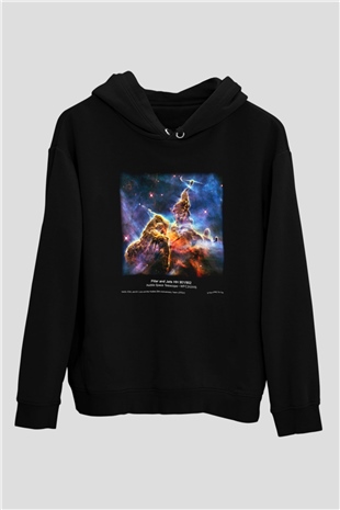 Uzay Siyah Unisex Hoodie