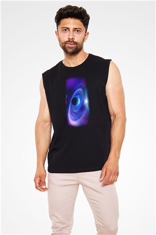 Uzay Siyah Unisex Kolsuz Tişört