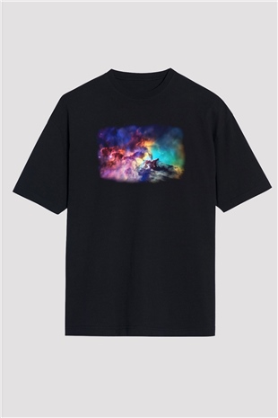 Uzay Siyah Oversize Tişört Oversize T-shirt - TişörtFabrikası