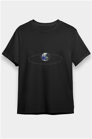 Uzay Siyah Unisex Tişört T-Shirt - TişörtFabrikası