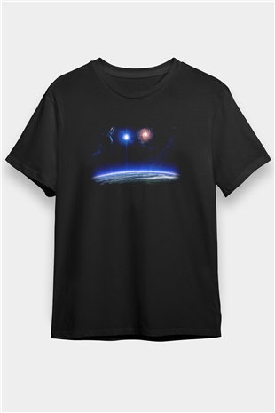 Uzay Siyah Unisex Tişört T-Shirt - TişörtFabrikası