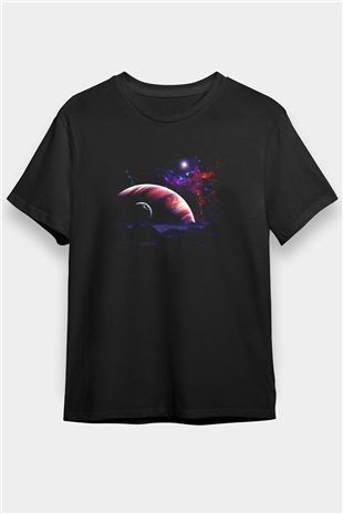 Uzay Siyah Unisex Tişört T-Shirt - TişörtFabrikası