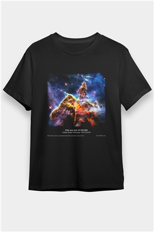 Uzay Siyah Unisex Tişört T-Shirt - TişörtFabrikası