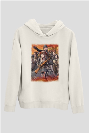 Valkyria Chronicles Beyaz Unisex Hoodie