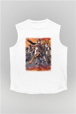 Valkyria Chronicles Beyaz Unisex Kolsuz Tişört