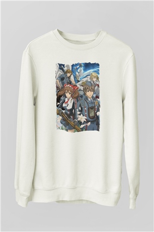 Valkyria Chronicles Beyaz Unisex Sweatshirt