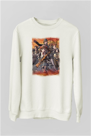 Valkyria Chronicles Beyaz Unisex Sweatshirt