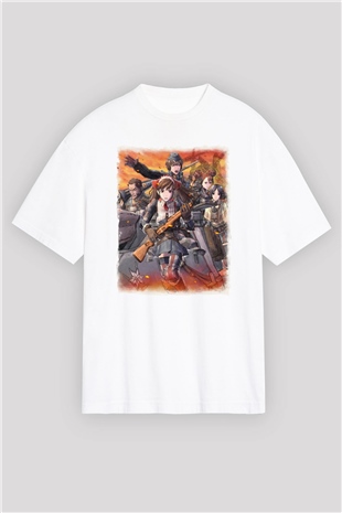 Valkyria Chronicles Beyaz Oversize Tişört Oversize T-shirt