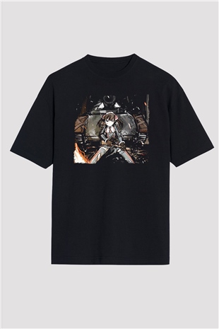Valkyria Chronicles Siyah Oversize Tişört Oversize T-shirt