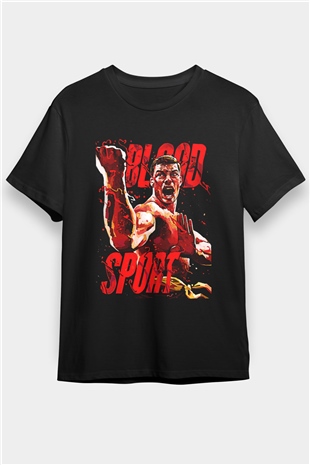 Van Damme James Baskılı Unisex Siyah Tişört - Tshirt