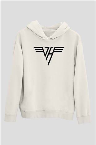 Van Halen Beyaz Unisex Kapüşonlu Sweatshirt