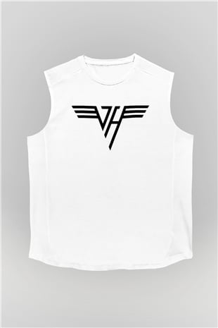 Van Halen Beyaz Unisex Kolsuz Tişört