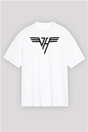 Van Halen Beyaz Oversize Tişört Oversize T-shirt - TişörtFabrikası