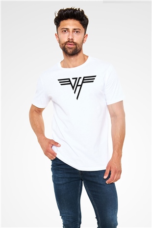 Van Halen Beyaz Unisex Tişört T-Shirt - TişörtFabrikası