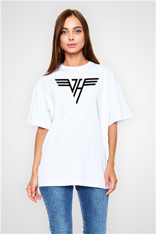 Van Halen Beyaz Oversize Tişört Oversize T-shirt - TişörtFabrikası