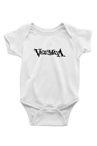 Veil of Maya Baskılı Beyaz Unisex Bebek Body - Zıbın