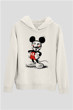 Vendetta Beyaz Unisex Hoodie