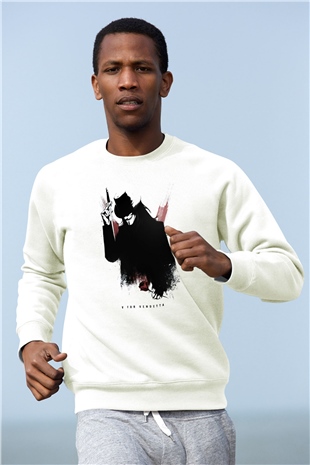 Vendetta Beyaz Unisex Sweatshirt
