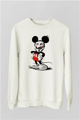 Vendetta Beyaz Unisex Sweatshirt