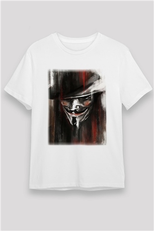 Vendetta Beyaz Unisex Tişört T-Shirt