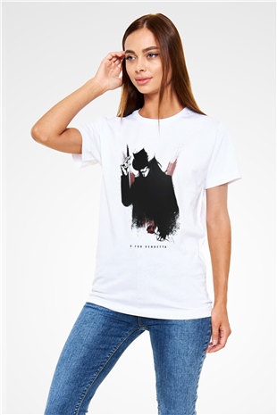 Vendetta Beyaz Unisex Tişört T-Shirt