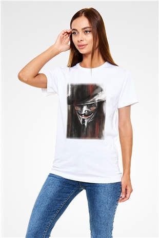 Vendetta Beyaz Unisex Tişört T-Shirt