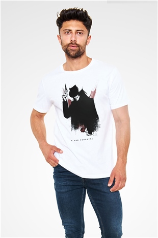 Vendetta Beyaz Unisex Tişört T-Shirt