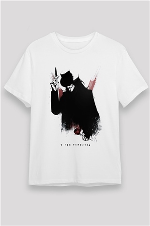 Vendetta Beyaz Unisex Tişört T-Shirt