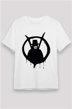 Vendetta Beyaz Unisex Tişört T-Shirt