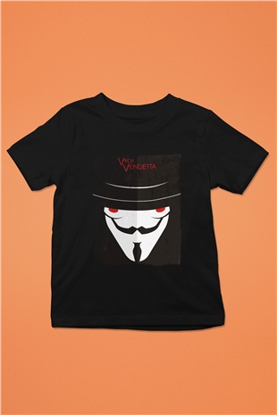 Vendetta Siyah Unisex Çocuk Tişört