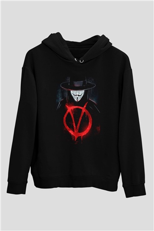Vendetta Siyah Unisex Hoodie
