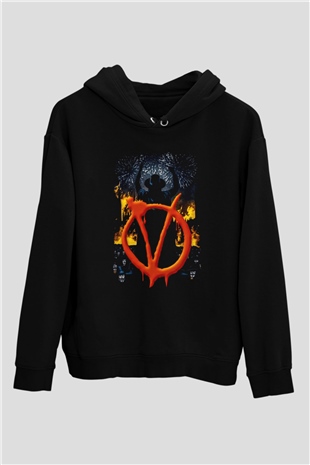 Vendetta Siyah Unisex Hoodie