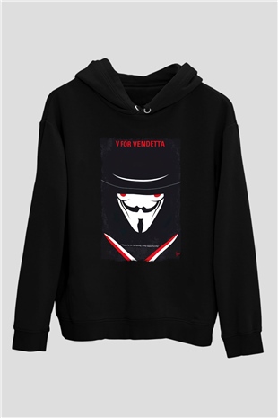 Vendetta Siyah Unisex Hoodie