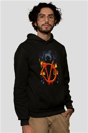 Vendetta Siyah Unisex Hoodie