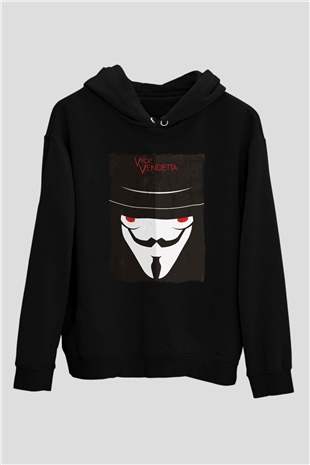 Vendetta Siyah Unisex Hoodie