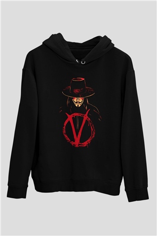 Vendetta Siyah Unisex Hoodie