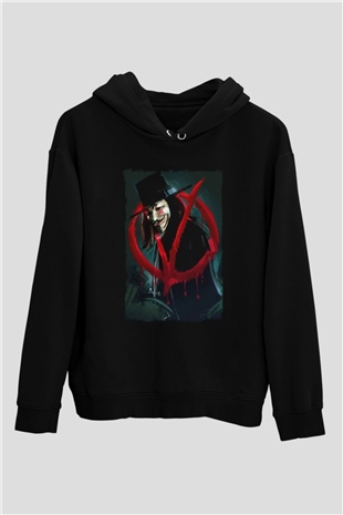 Vendetta Siyah Unisex Hoodie