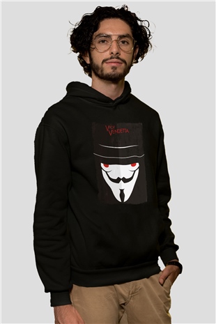 Vendetta Siyah Unisex Hoodie