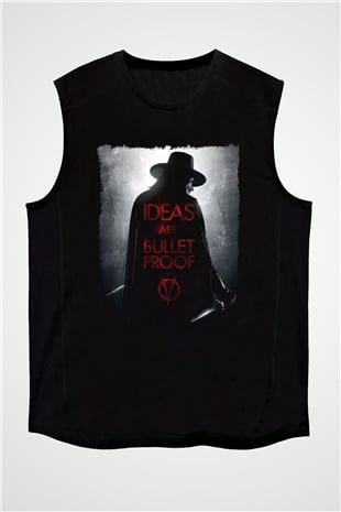 Vendetta Siyah Unisex Kolsuz Tişört