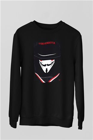 Vendetta Siyah Unisex Sweatshirt