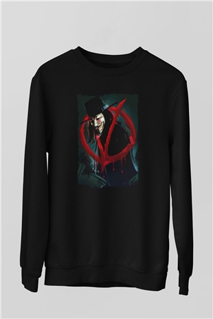 Vendetta Siyah Unisex Sweatshirt