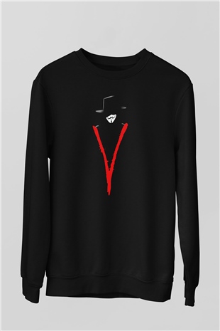 Vendetta Siyah Unisex Sweatshirt